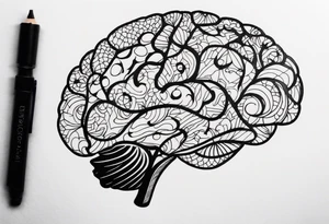 ADHD brain tattoo idea