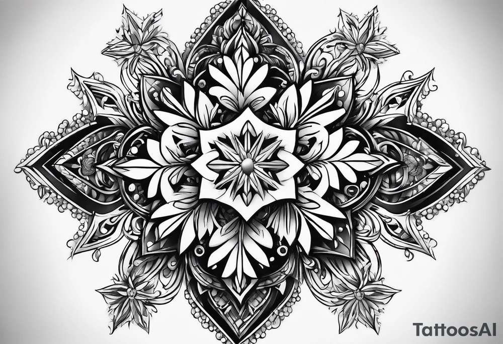 Snow flakes tattoo idea