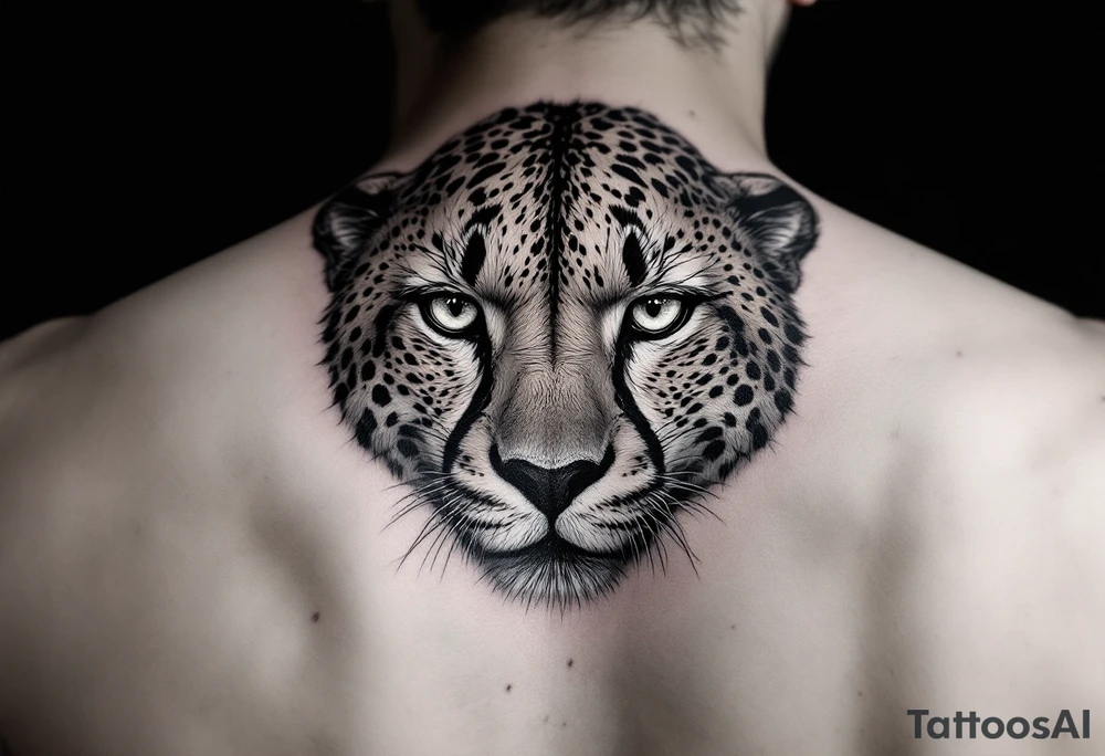 realistic cheetah tattoo idea