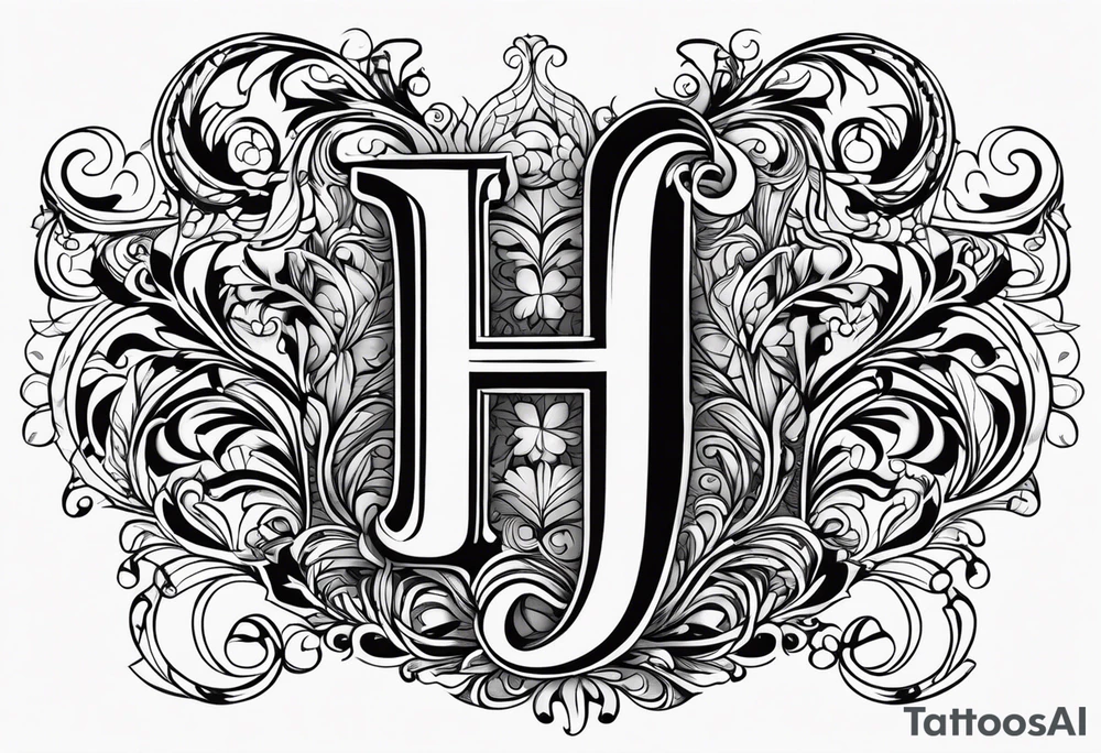 Honorata and Jacek marriage. Generate a tattoo from the letters H and J. I ask for a subtle design tattoo idea