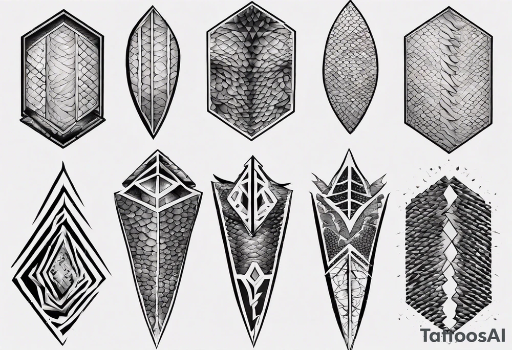 Dragon skin tattoo idea