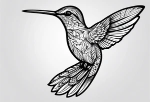 one hummingbird tattoo idea