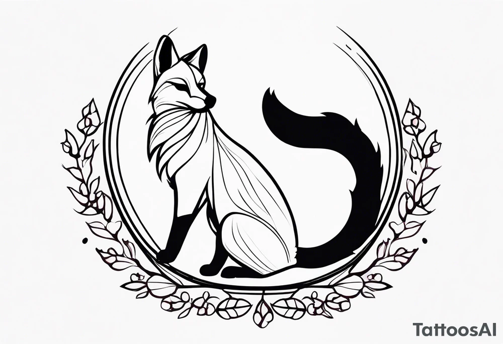 strength, small, nuanced, pomegranate, elegant, armenian, fox tails tattoo idea