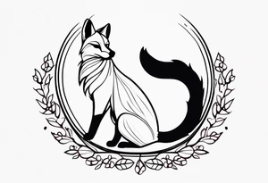 strength, small, nuanced, pomegranate, elegant, armenian, fox tails tattoo idea