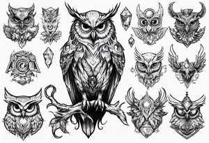 The Demon Owl Stolas, a Prince of Hell who is obsessed with gems, knowledge of astrology and poisonous plants. tattoo idea