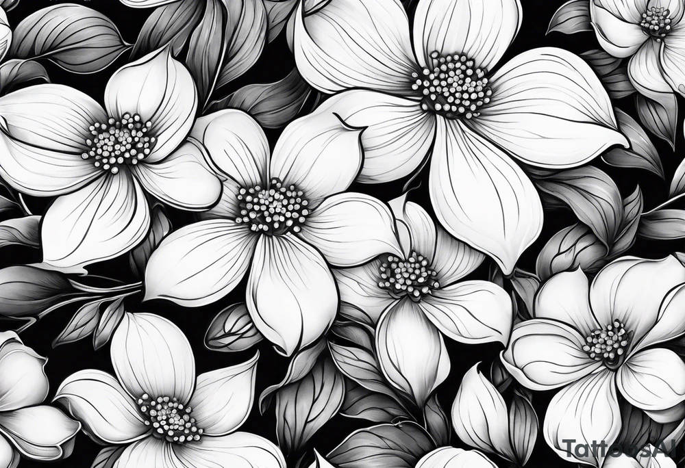 Dogwood flowers tattoo idea