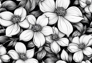 Dogwood flowers tattoo idea