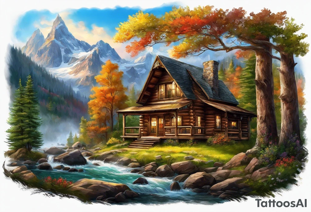Cabin tattoo idea