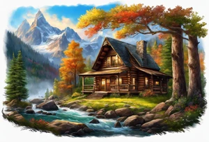 Cabin tattoo idea