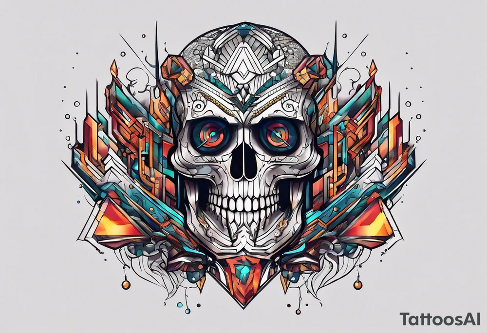 Cyber hand tattoo idea