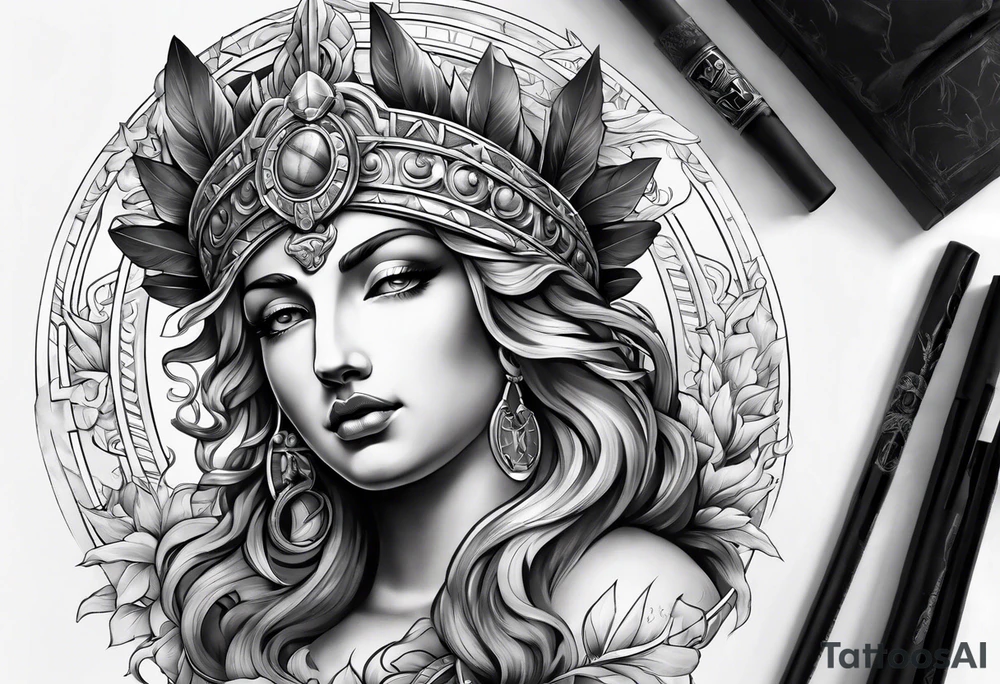 Greek or Roman mythology half sleeve tattoo idea