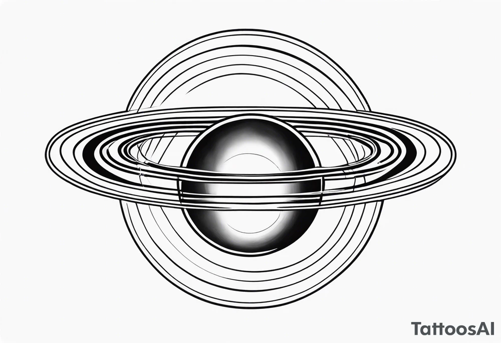 Saturn and infinity Symbol tattoo idea
