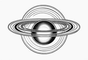 Saturn and infinity Symbol tattoo idea