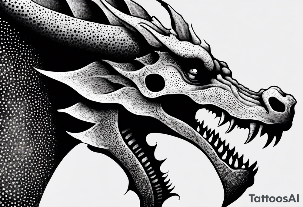 Skeleton Dragon tattoo idea