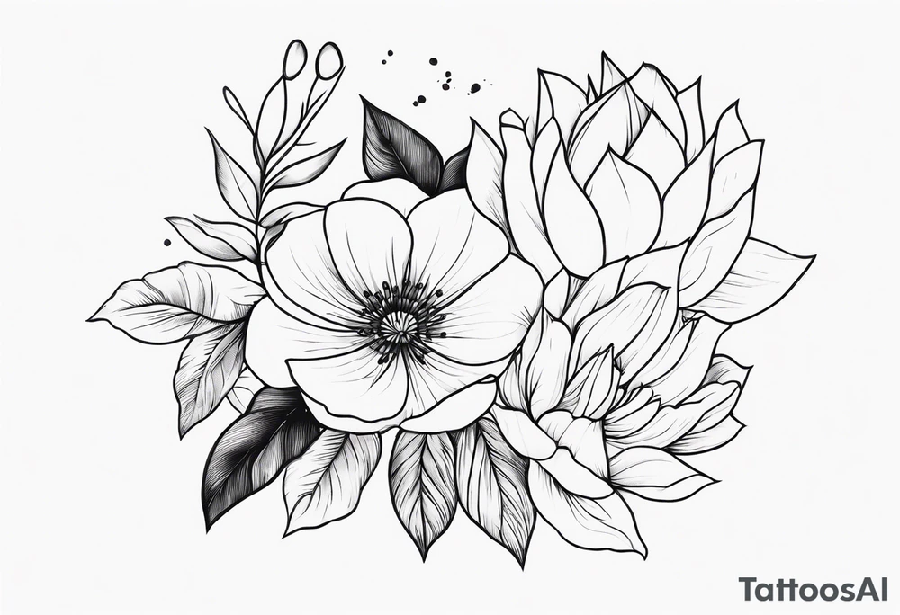 Floral sleeve tattoo idea
