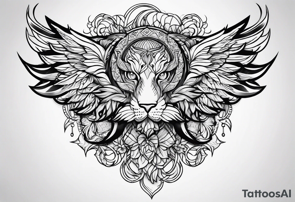 curved line tattoo idea