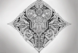 Cletic shin armor tattoo idea
