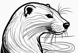 Playful Otter tattoo idea