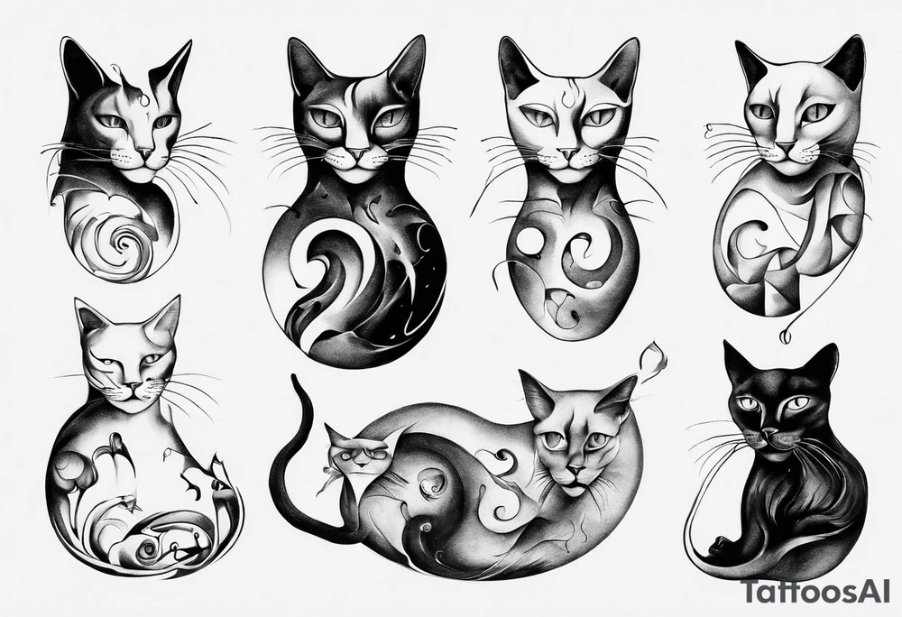 Spiritual sfinx cat tattoo idea