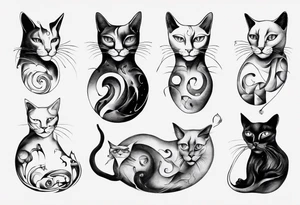 Spiritual sfinx cat tattoo idea