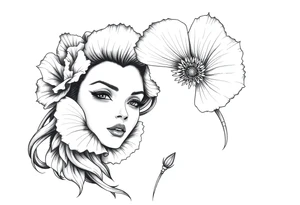 Violet and poppy tried together tattoo idea