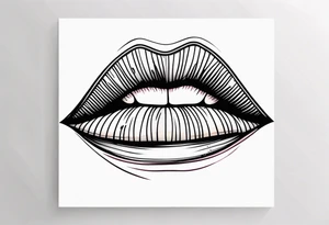 Sexy female lips tattoo idea