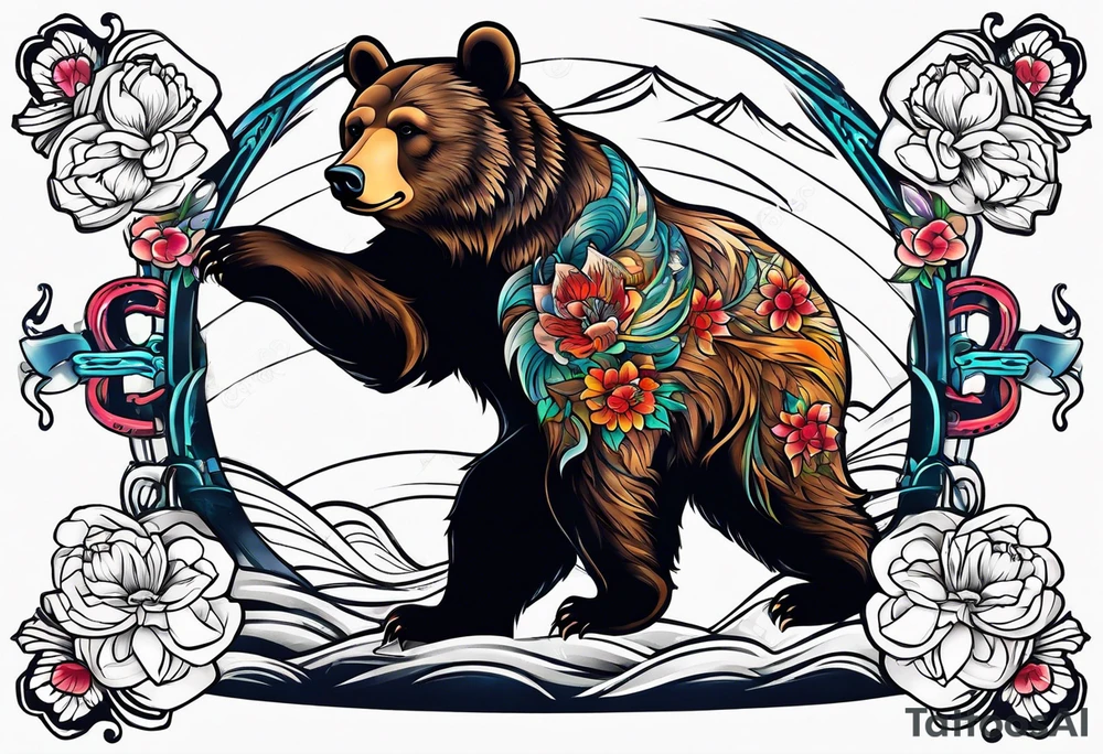 Dancing bear tattoo idea