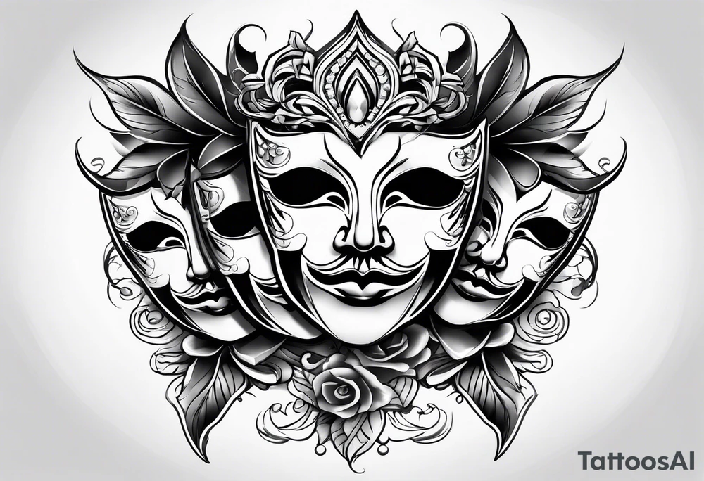 Tattoo Drama two Mask tattoo idea