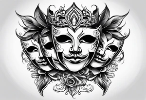 Tattoo Drama two Mask tattoo idea