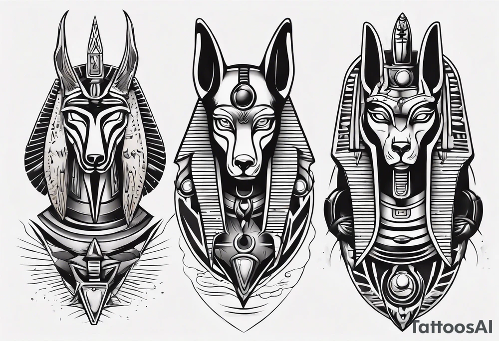 anubis vs horus tattoo idea