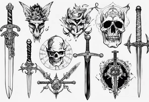 13 and a sword tattoo idea