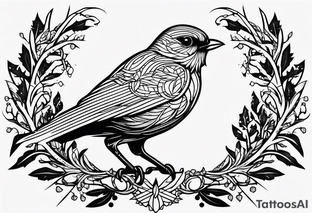 Bird oak but the B and O in elder futhark tattoo idea