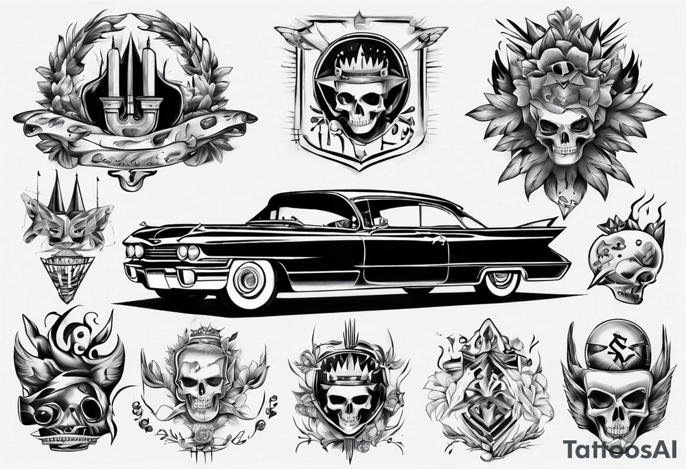 1960 cadillac tattoo idea