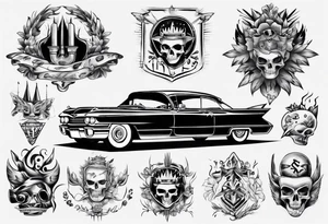 1960 cadillac tattoo idea