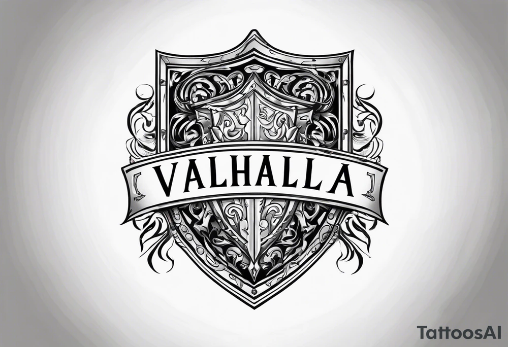 Valhalla shield tattoo idea