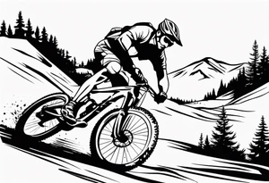 mountain biker tattoo idea