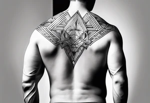 back shoulder muscle tattoo idea