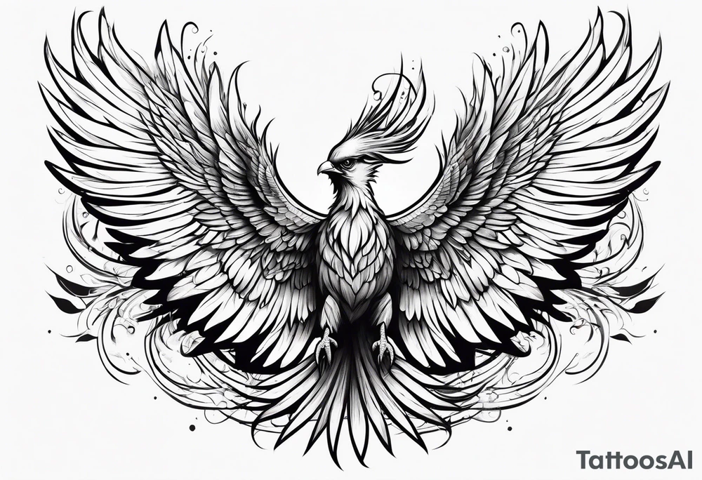Phoenix bird flying sideways

, tattoo idea