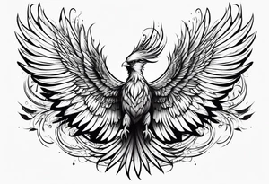Phoenix bird flying sideways

, tattoo idea