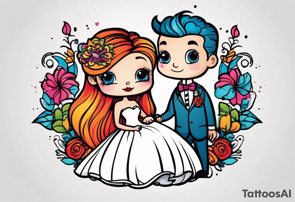 Beautiful wedding tattoo idea
