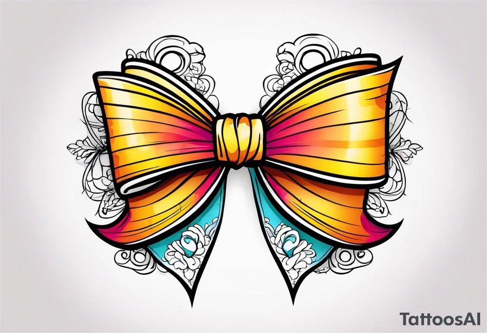Lacy bow tattoo idea