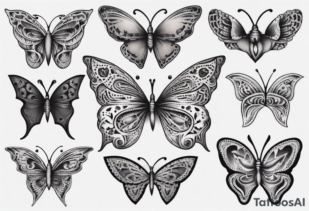 Butterfly wrap tattoos in heart tattoo idea