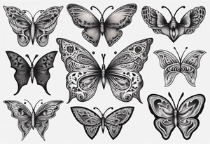 Butterfly wrap tattoos in heart tattoo idea