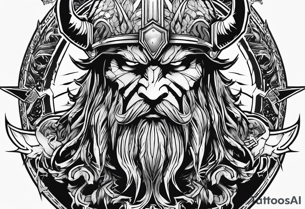 god of thunder with lightningbolts tattoo idea