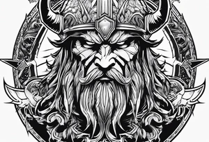 god of thunder with lightningbolts tattoo idea