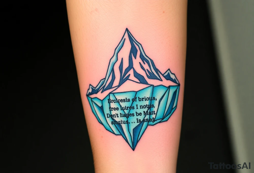 Iceberg, invictus poem, family tattoo idea