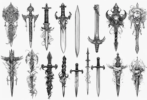13 and sword tattoo idea
