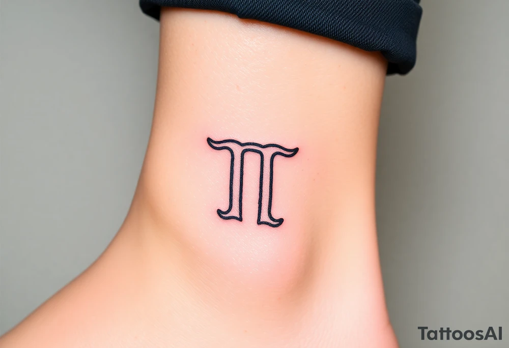 Drippy gemini sign tattoo idea