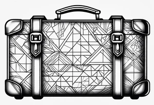 Cardboard suitcase tattoo idea