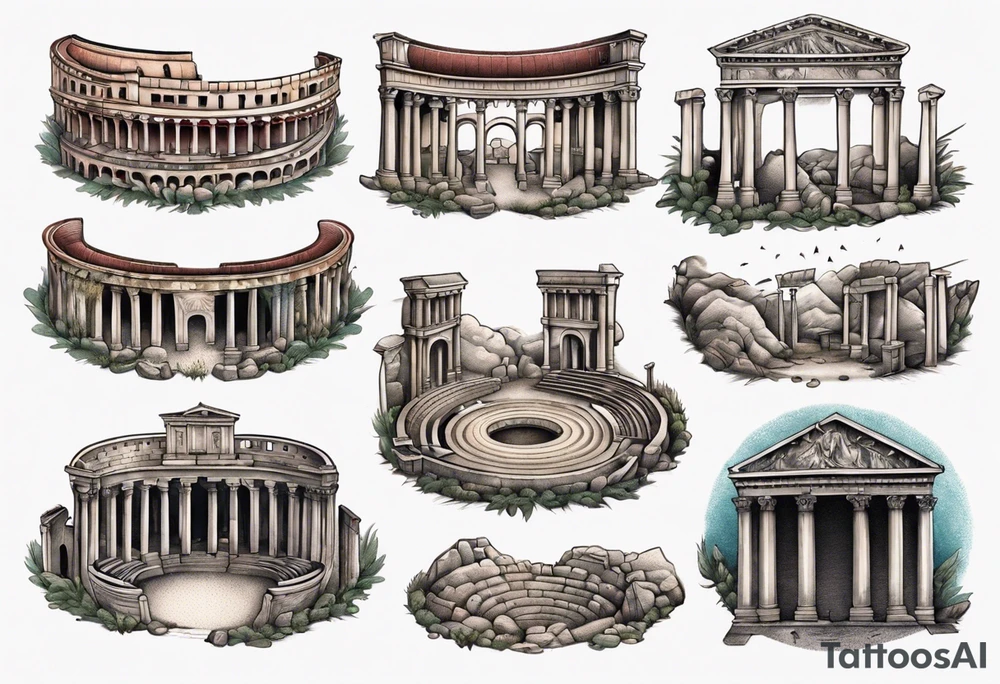 roman amphitheater tattoo idea